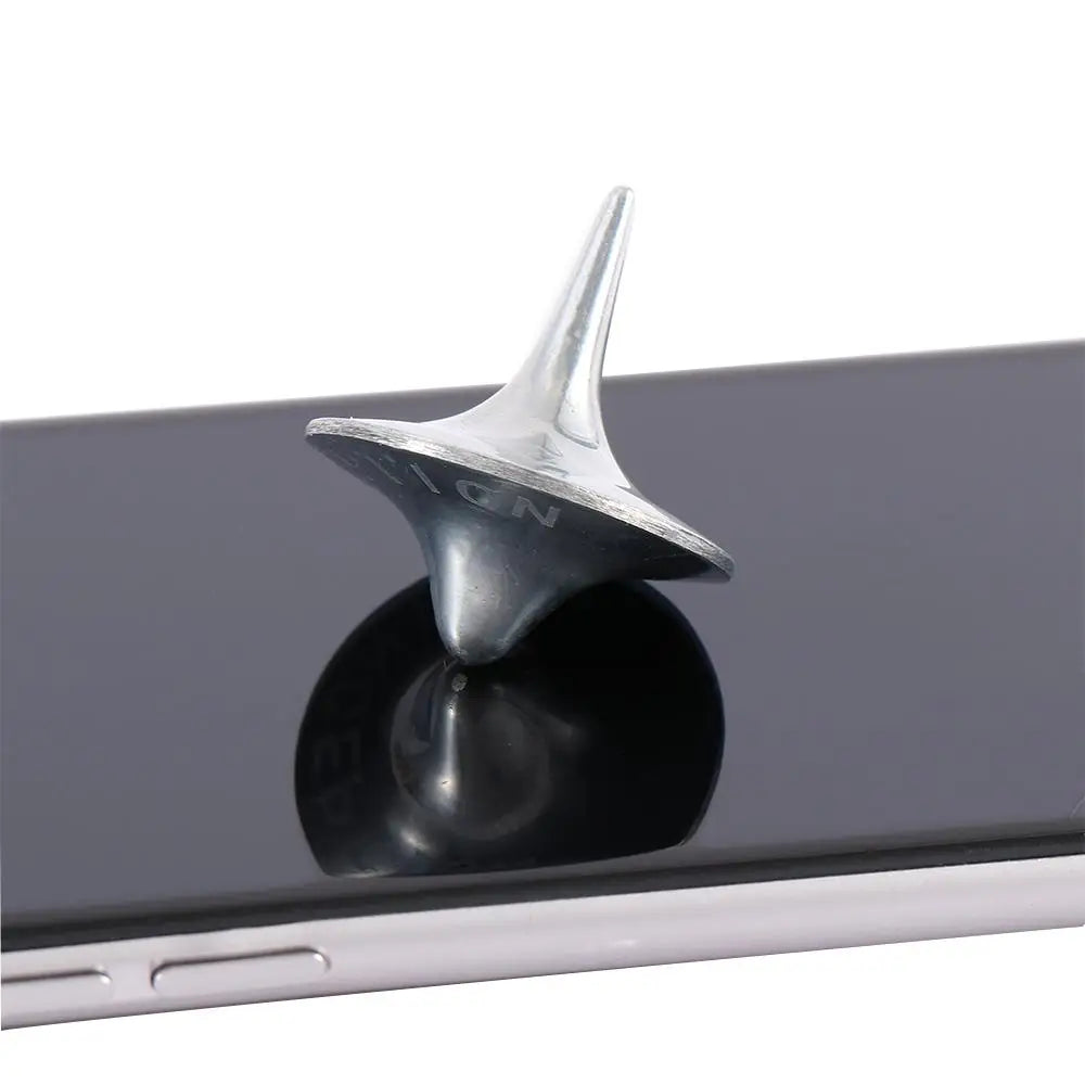 Discover the Ultimate Stress Relief with Our Silver Metal Gyro Spinning Top - Perfect Fidget Toy for Adults!