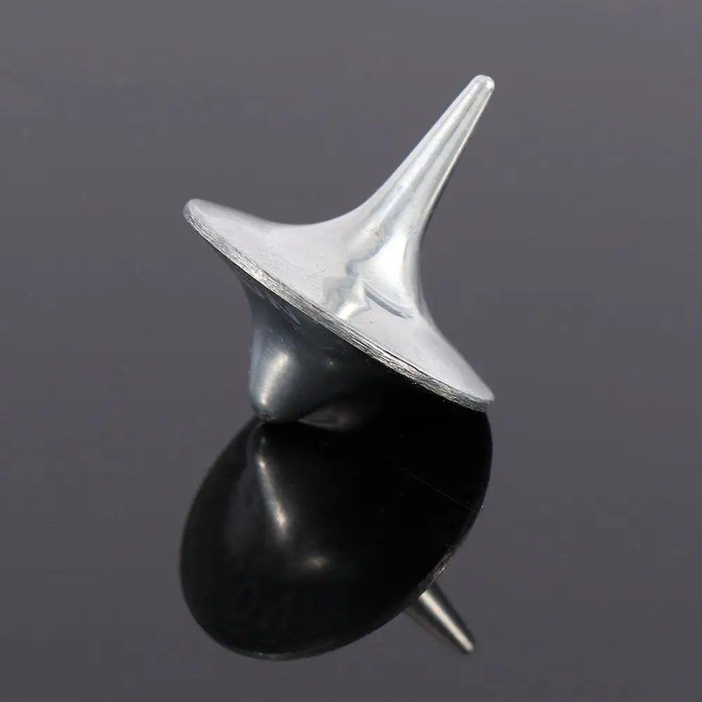 Discover the Ultimate Stress Relief with Our Silver Metal Gyro Spinning Top - Perfect Fidget Toy for Adults!