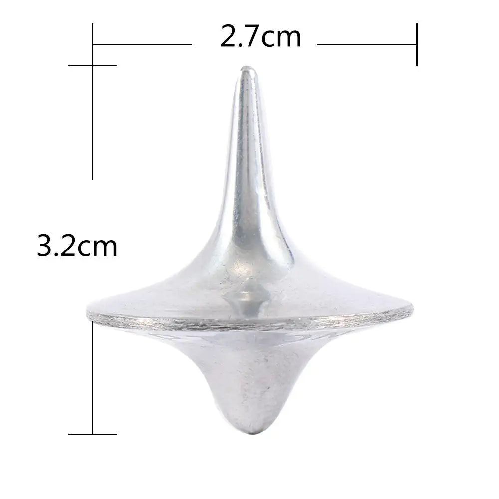 Discover the Ultimate Stress Relief with Our Silver Metal Gyro Spinning Top - Perfect Fidget Toy for Adults!